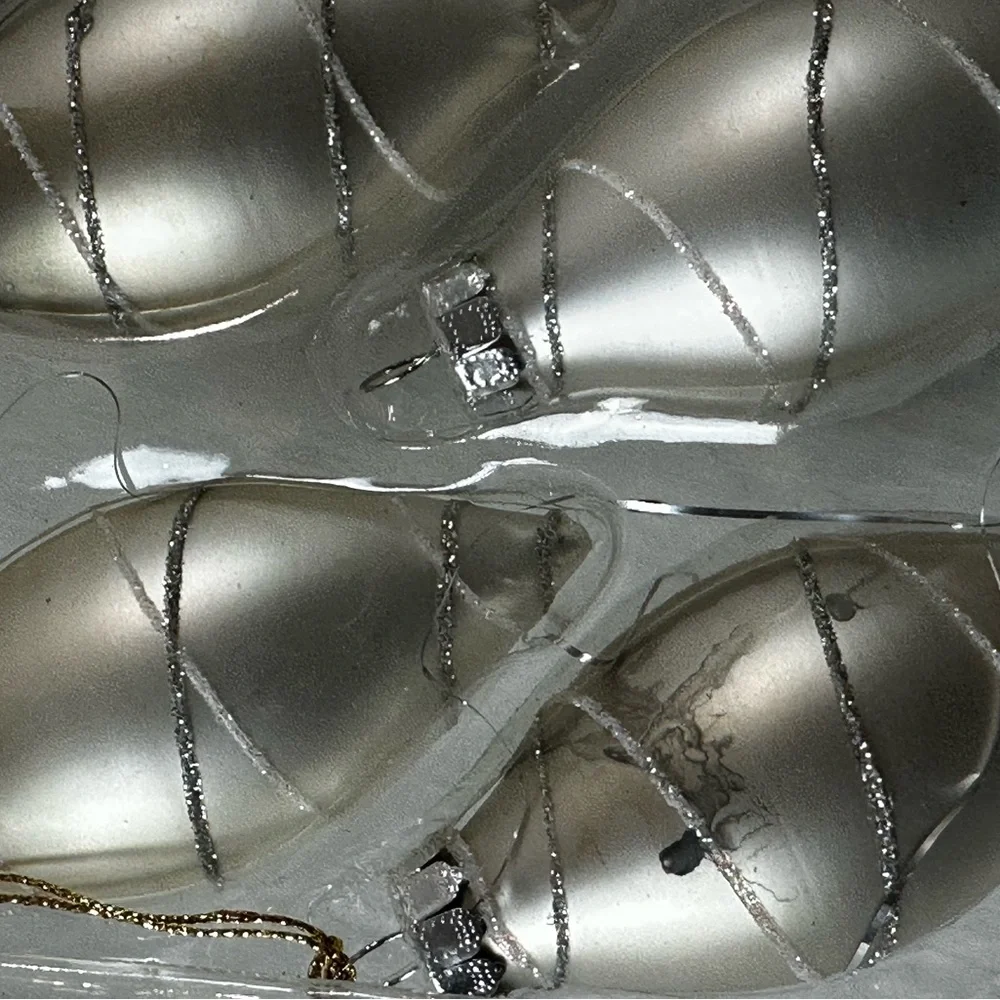 Target Silver and Gold Glass Ornaments Set Of Two